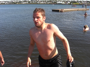 Guðjón Pétur skoraði í leiknum og fékk síðan rautt spjald eftir leik
